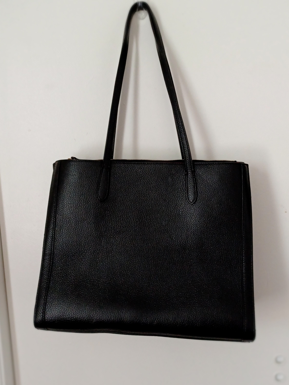 Banana Republic Black Leather Tote Bag